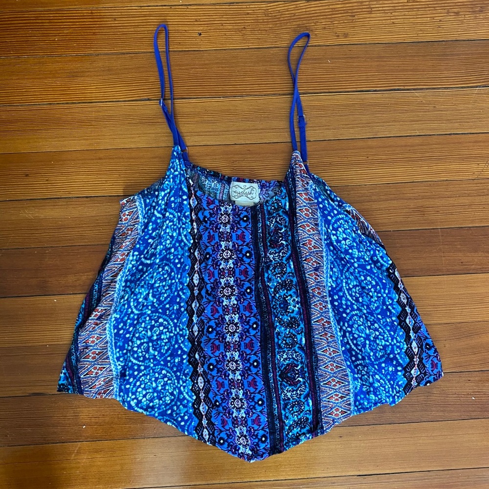 Blue Flower Tank Top